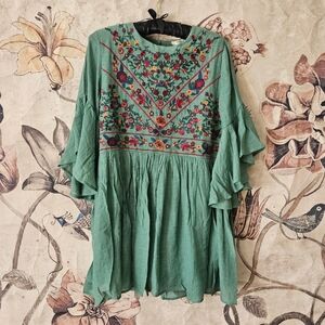 floral embroidered fairy top